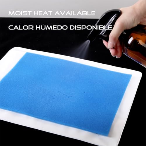 Boncare Stay On NO Auto-Off Hot Heating Pad for Cramps and Back Pain Relief Boncare Fomentera Electrica Lumbar Moist & Dry Heat Washable Cover (Sky Blue) (12"x24", 1.00, Count)