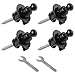 Unxuey Black Guitar Strap Locks and Buttons Security Quick Release Straplocks Strap Retainer Guitar Replacements (Pack of 4)