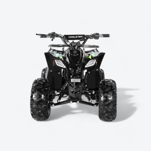 Coolster 125cc ATV for Kids & Adults, Black - Gas Powered Automatic 4 Wheeler Quad with Electric Start, ATV-3125R2