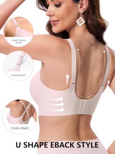Image of COCOMARTS Jelly Bras for Women No Underwire Scalloped Wireless Push Up Bra