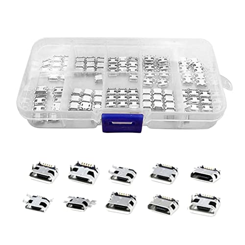 Adaptador de reparación Micro USB conector hembra de 5 pines, juego de repuestos con caja 5