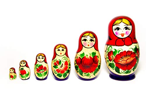 Half a Donkey The Colorful Traditional Russian Doll (Matryoshka) Paño de Cocina Grande de algodón