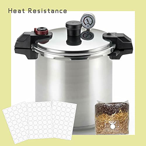 Nramoos 120 Pcs Self Healing Injection Ports For Mushroom Spawn Bag Self-Adhesive，Heat Resistance #TOP3