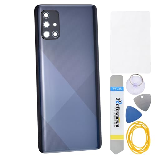 Double Sure Prism Crush Black Plastic Back Cover Replacement for Samsung Galaxy A71 SM-A715F with Rear Camera's Frame and Glass Pre Cut Adhesive and Tool Kit by Double Sure - Used condition - US$9.90
