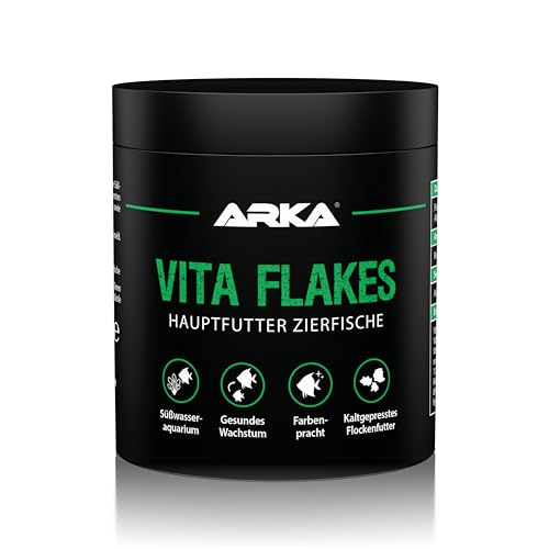 Flockenfutter für Zierfische – ARKA Vita Flakes 250 ml –...