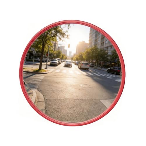 Espejo punto ciego gran angular y convexo de seguridad vial para esquinas de patio con 30cm