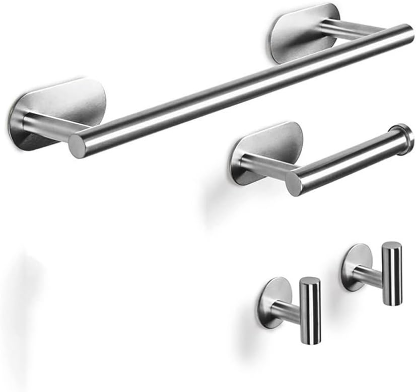 304 Stainless Steel Towel Rod, Bathroom Rack, Hook, Black Five piece
