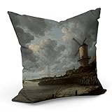 Imprimé en France Fabulous Coussin Taie 40 x 40 cm Moulin Peinture Paysage 1800 Europe Ancien Impressionisme