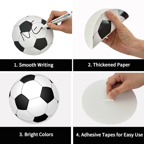 Image of Vuzvuv 60Pcs 6In Paper Soccer Cutouts Party Decor for Wall Bulletin Board