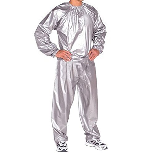 Evaliana Sweat Track Sauna Suit Fitness Weight Loss Exercise Gym Training Grey
