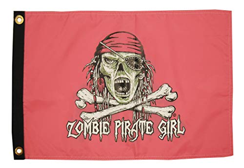 TAYLOR MADE PRODUCTS Zombie Pirate Girl Flag for Boats, Pools and Docks 12