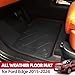 Naibeve Floor Mats for 2015 2016 2017 2018 2019 2020 2021 2022 2023 2024 2025 Ford Edge- All Weather Custom Fit for Ford Edge Floor Mats Liners & Cargo Liner & Backrest Mats Accessories