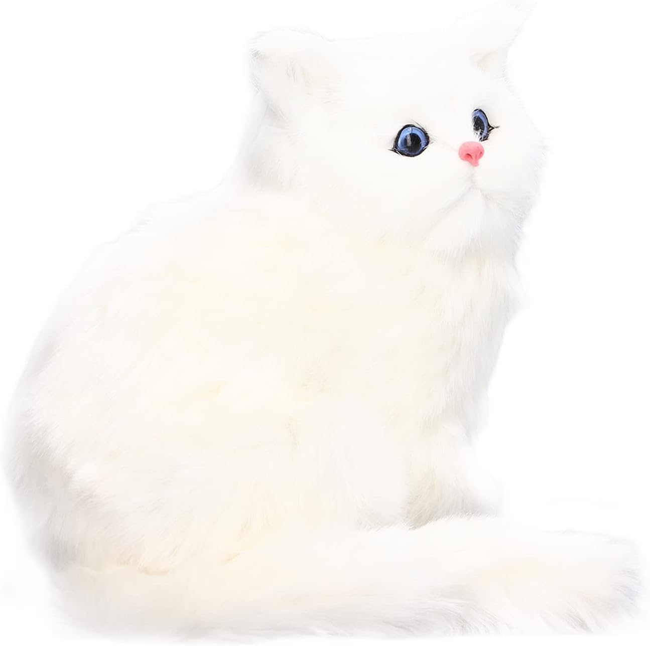 Pokerty9 Fake Plush Cat, Sexy Simulation Cat Plush Toys 84mAh Battery for Decorations
