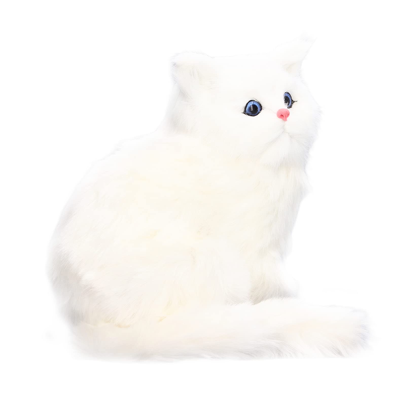 Pokerty9 Fake Plush Cat, Sexy Simulation Cat Plush Toys 84mAh Battery for Decorations