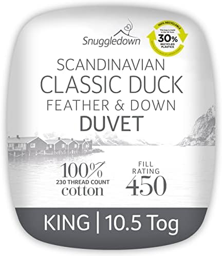 Snuggledown Duck Feather & Down King Size Duvet 10.5 Tog All Year Round Duvet King Size Bed
