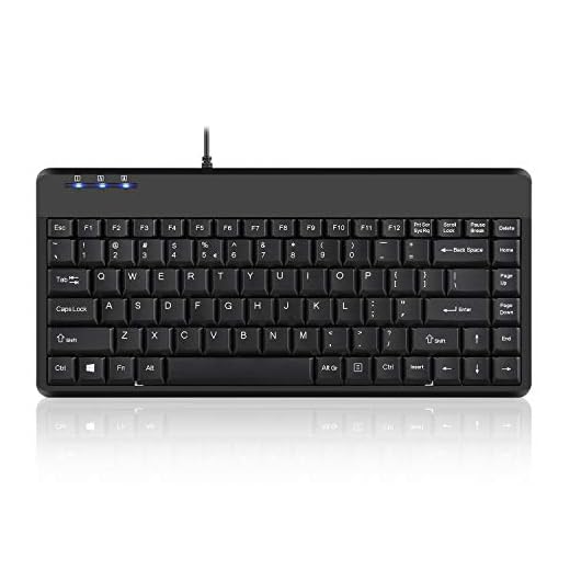 Perixx Periboard-409H, Mini Keyboard with USB Port - 12.40x5.79x0.79 Inch Dimension - Piano Finish Black - Build In 2X USB2.0 Hubs - USB Interface, US English Layout