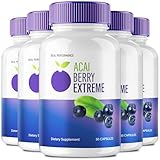 Acai Berry Extreme Keto Capsules, AcaiBerry Extreme Supplement Pills, Overall Health Support, All Natural Keto Capsules to Sustain Active Lifestyle & Fitness Goals, Acai BerryExtreme Reviews (5 Pack)