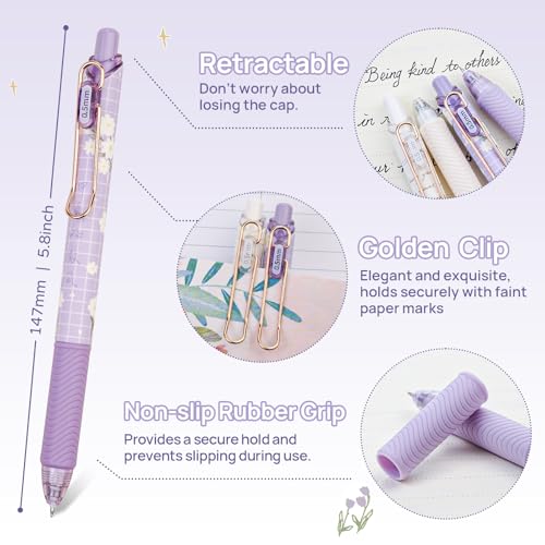 Bolígrafos de tinta negra gel 0.5 mm, pack de 4 unidades miniatura 6