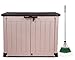 Produktbild Ondis24 Keter Mülltonnenbox Gartenbox Gerätebox MAX mit Laubrechen/beige braun / 1200 L/für 2 x 240 L Mülltonne/abschließbar/Deckel mit Gasdruckfedern/hochwertiger Kunststoff