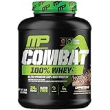 MusclePharm Combat 100% Whey, Muscle-Building Whey Protein Powder, 25 g of Ultra-Premium, Gluten-Free, Low-Fat Blend of Fast-Digesting Whey Protein, cappuccino, 5-Pound, 68 Servings
