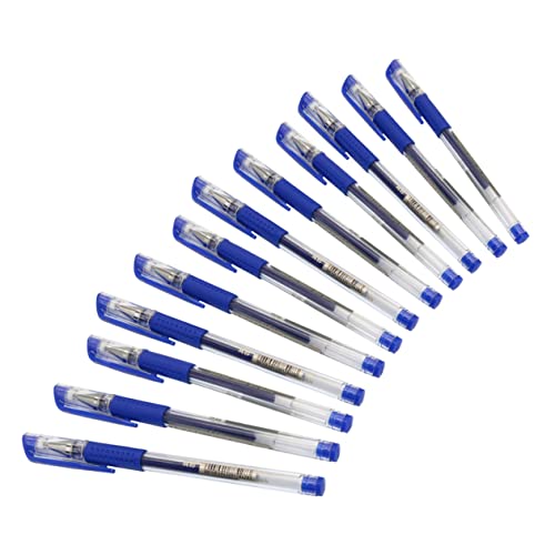 Set de 12 bolígrafos de gel Roller Ball 0.5mm azul