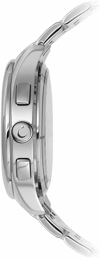 Side view of the ALFAJR Premier 360 watch, highlighting the crown and buttons