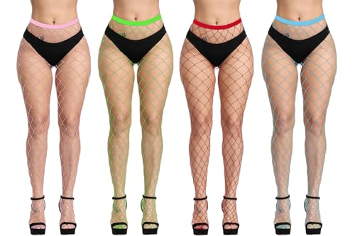 Image of Fishnet Stockings Womens High Waist Tights Sexy Sheer Mesh Pantyhose