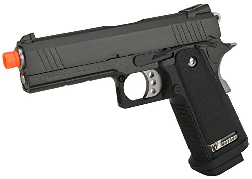 Evike Airsoft - WE-Tech Hi-CAPA Gas Blowback Airsoft Pistol (Model: 4.3 2011 Commander/Black/Green Gas) - (PID: 38956)