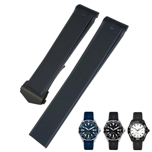 Bracelet silicone de qualité supérieure pour Tag Heuer Aquaracer 300 WAY201A WAY211C