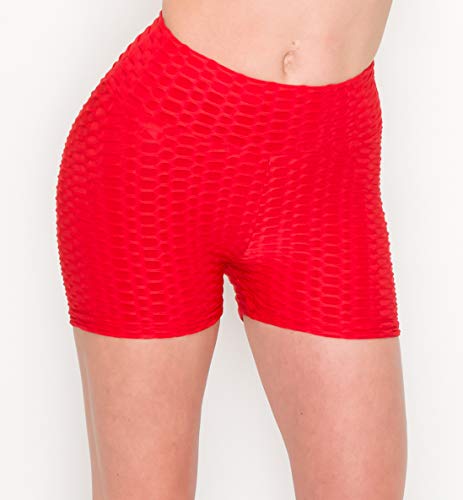 Image of ALWAYS Women's Honeycomb Compression Shorts - High Waist Slimming Butt Lift Textured Workout Shorts