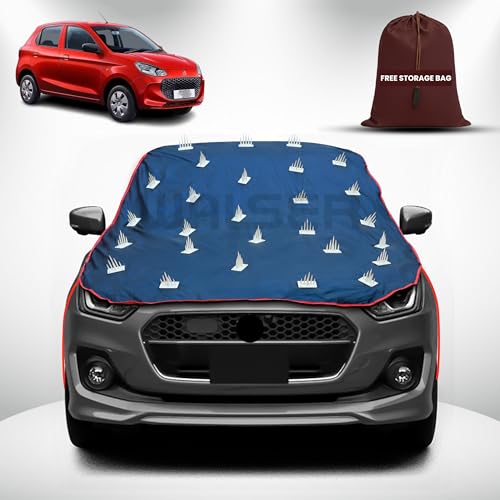 Image of WALSER Spike Car Cover for Maruti Suzuki Alto K10 | Anti-Climb Nail Guard for Dogs & Monkeys | Protects Bonnet, Roof & Dicky | UV, Dust & Snow Protection | Spike Cover with 4 Adjustable Hook