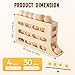 Egg Holder for Fridge, 2026 New 4 Tiers Automatic Rolling Egg Dispenser, Large Capacity Fridge Egg Organizer Space-Saving Egg Storage Container Tray Rack Egg Roller for Refrigerator Countertop (Beige)