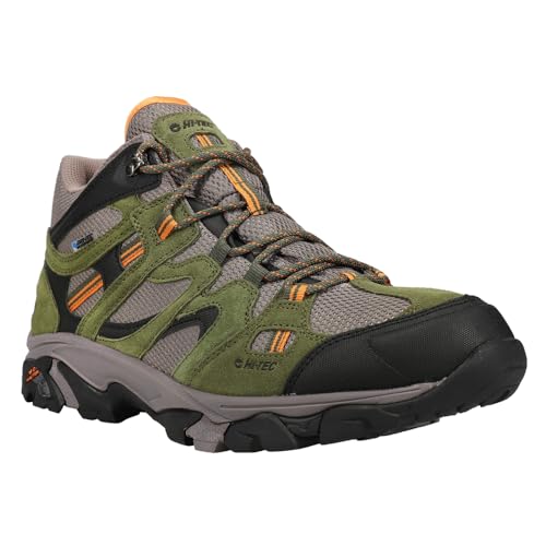 HI-TEC Mens Ht Ravus Mid Wp Lace Up Hiking Hiking Casual Boots Ankle - Green, Grey - Size 7.5 M2
