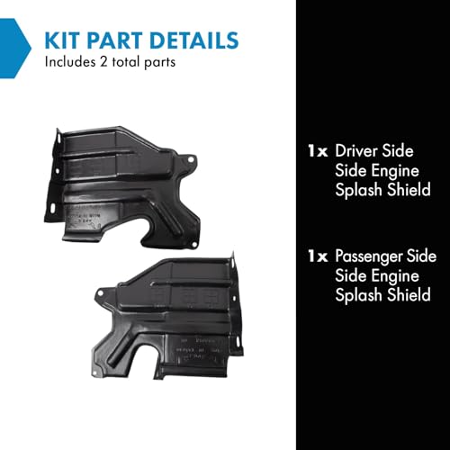 Image of TRQ Engine Splash Shield Driver & Passenger Side Compatible with 2008-2012 Infiniti EX35 2007-2008 G35 2008-2013 G37 IN1228107 IN1228108