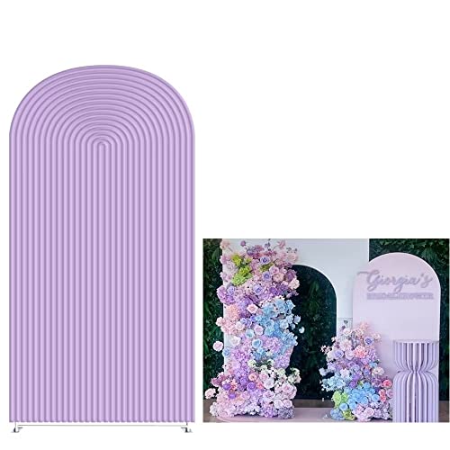 HUAYI Lavender Ripples Arch Backdrop 4x7ft for Events