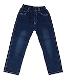 zwei Gesäßtaschen Jungen Kinder Jeans Hose blau oder schwarz Grösse 98 bis 158 super bequem , Grösse Bekleidung:122/128;Farbe:Blau
