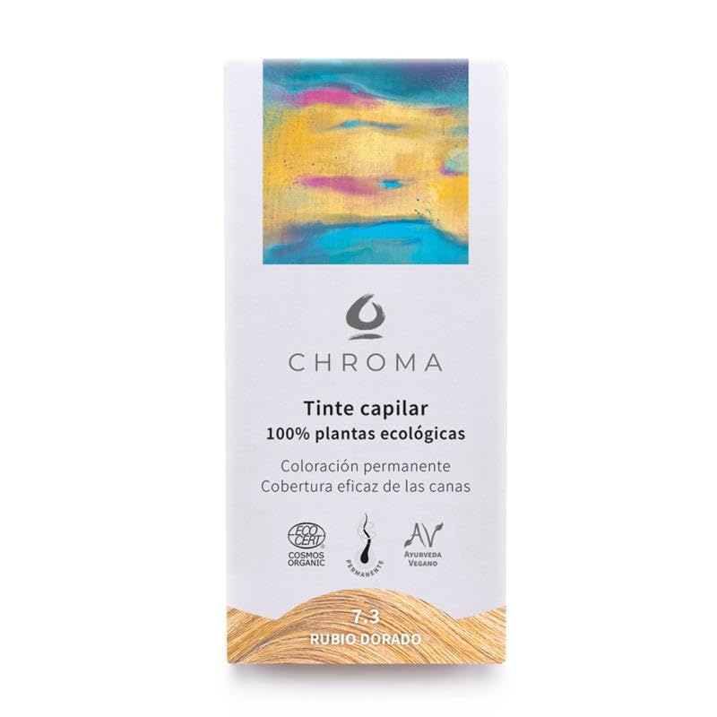 BIO Rubio Dorado 7.3 – 500g – Tinte en Polvo Natural sin Amoníaco – Cobertura de Canas – Color Luminoso, Vegano y Botánico – Suavidad y Brillo sin Daño