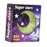 BATHVEVE 蛍光ムーンステッカー 壁飾り用夜光星 月シール 製耐久 星ず 月 寝室 リビング パーティー装飾に