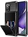 Vofolen for Galaxy Note 20 Ultra Case Card Holder Wallet 4-Card Flip Cover Credit Slot Back Pocket Men Dual Layer Protective Hybrid Hard Shell Bumper Armor Case for Samsung Note 20 Ultra 6.9 Black