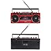 Portable AM FM Radio, Shortwave Portable Vintage Radio with Antenna and BT Chip, Retro Radio with Big Bluetooth Speaker, Earphone Jack USB TF Card AUX Input, for Senior (US Plug)