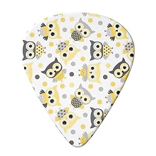 Lot de 6 médiators mignons en forme de chouettes pour guitare acoustique, guitare électrique, basse, ukulélé – fins… - Les Beatles, Paul McCartney, John Lennon, RIngo Starr, George Harrison Lot de 6 médiators mignons en forme de chouettes pour guitare acoustique, guitare électrique, basse, ukulélé - fins… – Image 3