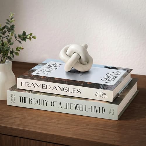 MESMOS Decorative Books for Shelves, Coffee Table Decor Faux Books for Decoration, Works as a Hidden Storage Box, Magnetic Closure, Linen Texture, Packaged in another Aesthetic Fake Book