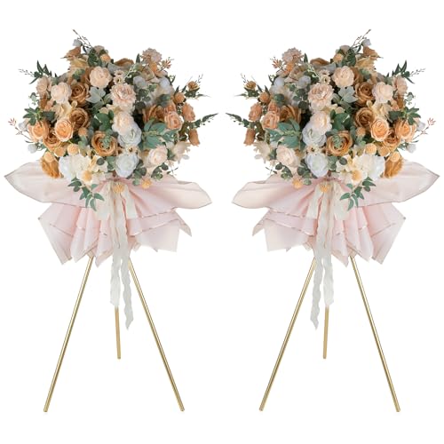 NUPTIO Tripod Flower Display Stand 39.4 Tall 2 Pcs for Grand Opening