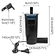 SENZEAL Schildkröte Niedriger Wasserstand Wasserfallfilter Pumpe Aquarium Interner Filter 5W 220V/50Hz 400L/H Niedriger Wasserstand reinigen für Aquarium Reptilien Amphibie - Schwarz