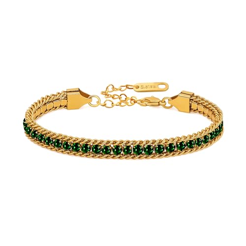 Oneress�J���t���e�j�X�u���X���b�g - ���߉\�ȃ{�[�z�[�X�^�b�J�u���N���X�^���W���G���[ �e�F �u���C�h���C�h �p�[�e�B�[�M�t�g �����p YA6108, CZ Sparkle Bracelet, �X�e�����X�|, ��΂Ȃ�