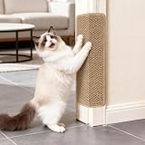 ENONCI Alfombra Rascador Gatos, Protector Pared Efecto Sisal 50x20, Marrón