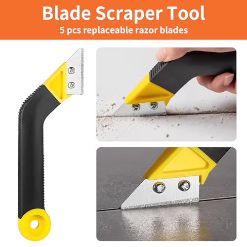 Fugenkratzer unkraut, Fugenentferner Werkzeug, Fliesen fugen Handsäge, abgewinkelter Fugenreiniger, 8-tlg set für die Fliesenreinigun（10）