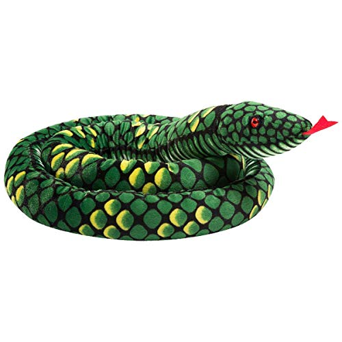 Plush Giant Snake Realistic Stuffed Animal Red Eyes Toy Gifts For Boys And Girls 110 Inches #TOP1