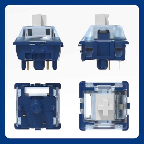 KBDiy Interruptor Naraka Linear MX 46 g para Teclado Mecânico Gamer Kit Azul Lubrificado de Fábrica