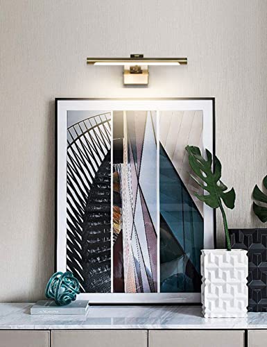 Image of Joosenhouse LED Picture Lights for Paintings Bronze Finish 16.53 inch Long Swing Arm Display Wall Art Light 7W Gallery Hallway Lighting Over Pictures,Hardwired Connection 3000K (Pack of 2)